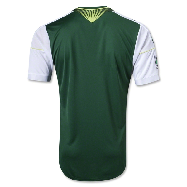 2013 Portland Timbers Home Green&White Soccer Jersey Shirt - Click Image to Close